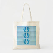 Tote Bag Bébé Bleu rayures (Devant)