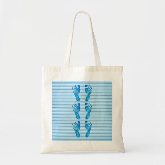Tote Bag Bébé Bleu rayures (Devant)