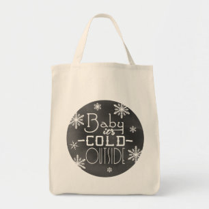 Tote Bag Bébé chic de tableau d'hiver c'est extérieur froid