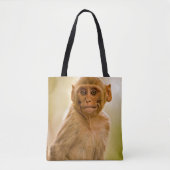 Tote Bag Bébé de Macaque de rhésus (Macaca Mulatta) | dans (Devant)