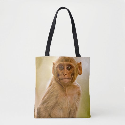 Tote Bag Bébé de Macaque de rhésus (Macaca Mulatta) | dans (Devant)