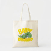 Tote Bag Bébé Dinosaur Migné À Bord Décal De Voiture | Dorm (Devant)