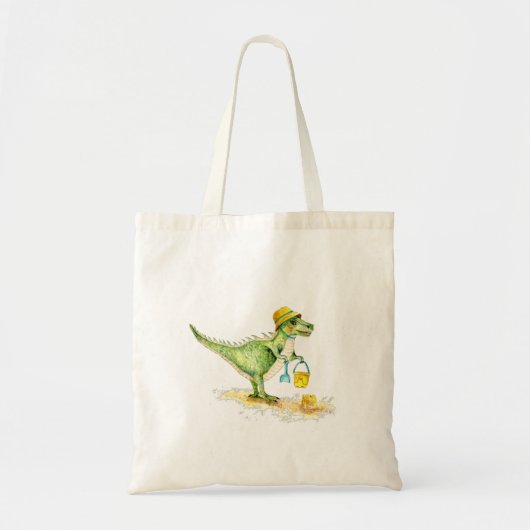 Tote Bag Bébé Dinosaure T-Rex sur la plage (Devant)