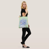 Tote Bag Bébé éléphant assis sur un nuage avec des étoiles (Sur le modèle)