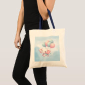 Tote Bag bébé éléphant avec ballons (Devant (produit))