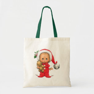 Tote Bag Bébé Elf de Noël et nounours