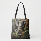 Tote Bag Bébé Koala Ours et maman (Devant)