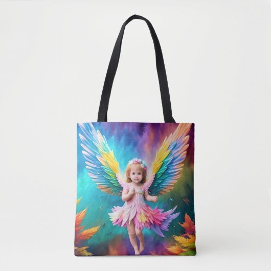 Tote Bag Bébé mignon Angle coloré Design (Devant)