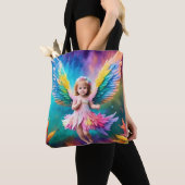 Tote Bag Bébé mignon Angle coloré Design (De près)