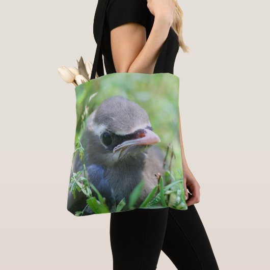 Tote Bag Bébé mignon Cèdre Jaune Oiseau cireux (De près)