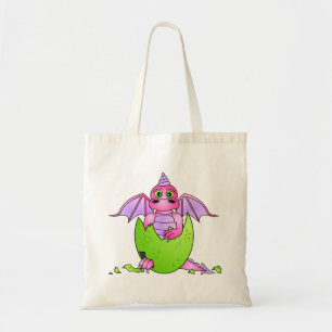Tote Bag Bébé mignon de dragon en oeuf criqué -