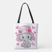 Tote Bag Bébé mignon Eléphant fille (Dos)