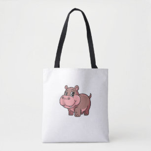 Tote Bag Bébé mignon Hippo Moo Deng Débardeur_1