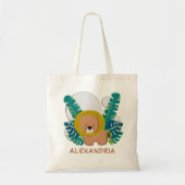 Tote Bag Bébé mignon Lion Animal Jungle Fun Personnaliser (Devant)