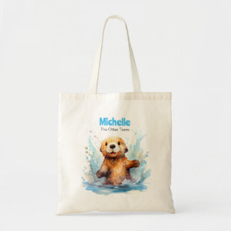 Tote Bag Bébé mignon loupe de mer dans des éclaboussures d'
