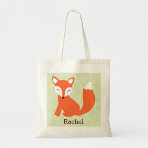 Tote Bag Bébé mignon vert Fourre-tout personnalisé par Fox