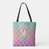 Tote Bag Bébé Mignonne Queue de Sirène Dégradé Écailles de (Dos)