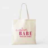 Tote Bag Bébé Personnalisé Drôle Dire Nom Personnalisé (Dos)