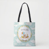 Tote Bag Bébé personnalisé Teddy Ours Giraffe caoutchouc Du (Devant)
