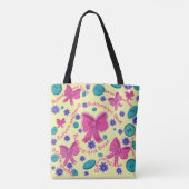 Tote Bag Bébé Petites filles Fourre-tout Boutons et vaches (Dos)