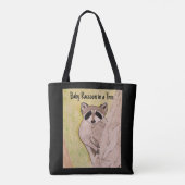 Tote Bag Bébé Raccoon dans un arbre (Dos)