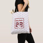Tote Bag Bébé rouge et blanc (De près)