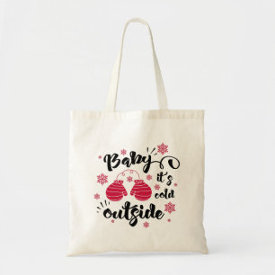 Tote Bag Bébé son froid dehors mignonette mittens hiver