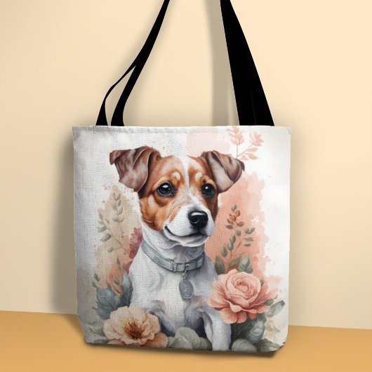Tote Bag Bébés mignons animaux | Jack Russell Terrier Puppy