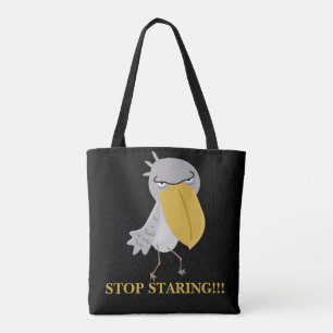 Tote Bag Bec-à-chausson drôle Arrête de regarder