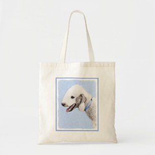 Tote Bag Bedlington Terrier Peinture - Art Chien original
