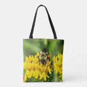 Tote Bag Bee Feasting on Butterfly Weed Wildflowers (Dos)