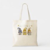 Tote Bag Bee Happy Bee Gnome Printemps Tournesol Gnome (Dos)