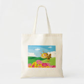 Tote Bag Bee Monster mignonne mais Déplaisante dans un cham (Devant)