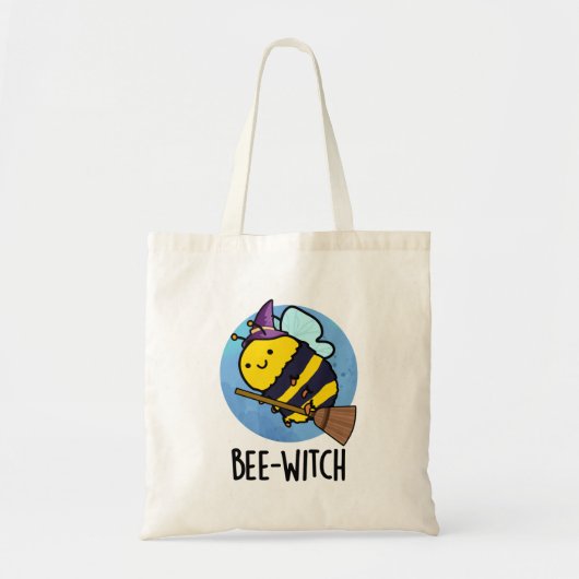 Tote Bag Bee-sorcière Funny Bee Pun (Devant)
