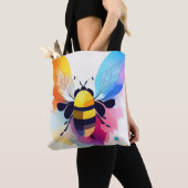 Tote Bag Bee Wild Nature Animal Color Art Peinture (De près)