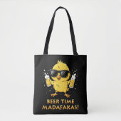 Tote Bag Beer Time Madafakas Drôle Mème Duck Goose Retro (Devant)