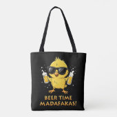 Tote Bag Beer Time Madafakas Drôle Mème Duck Goose Retro (Dos)