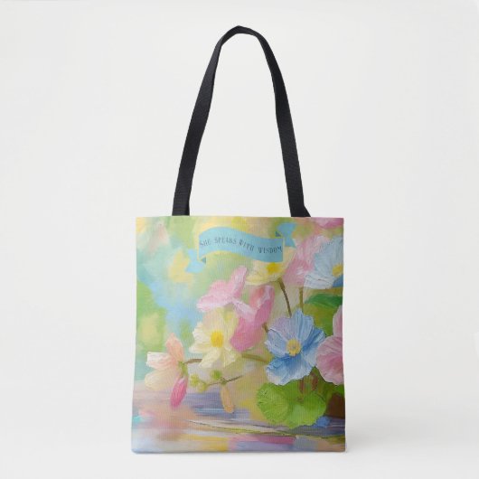 Tote Bag Bégonia Fleurs Vase, Écritures bibliques Fête des (Devant)