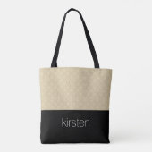 Tote Bag Beige et noir (Dos)