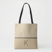 Tote Bag Beige et noir (Devant)