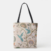 Tote Bag Beige seamless pattern with stylized flowers and b (Dos)
