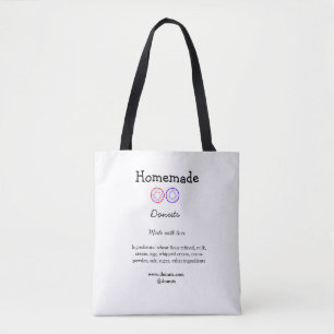 Tote Bag beignets faits maison avec amour ajouter site de t