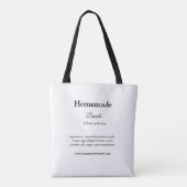 Tote Bag beignets faits maison avec amour ajouter site de t (Dos)