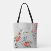 Tote Bag bel oiseau asiatique de grue (Dos)