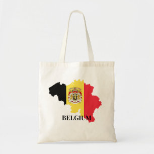 Tote Bag Belgique Silhouette, drapeau,