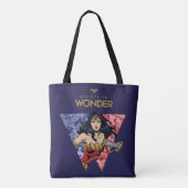 Tote Bag "Believe In Wonder" Wonder Woman Lasso Comic Logo (Dos)