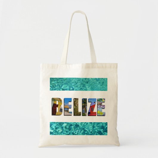 Tote Bag Belize Tropical Beach Blue Ocean Travel Photos (Devant)