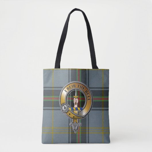 Tote Bag Bell Tartan & Badge (Devant)
