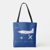 Tote Bag Bell X-1 - Plans de plan d'avion ABD (Dos)