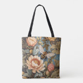 Tote Bag Belle Abeille De Jardin Avec Fleurs Protea (Dos)